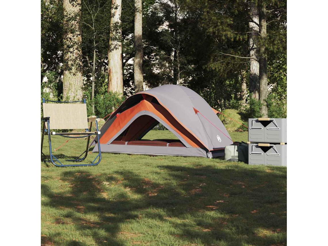 Tienda De Campaña Para 1 Persona Impermeable Gris Y Naranja