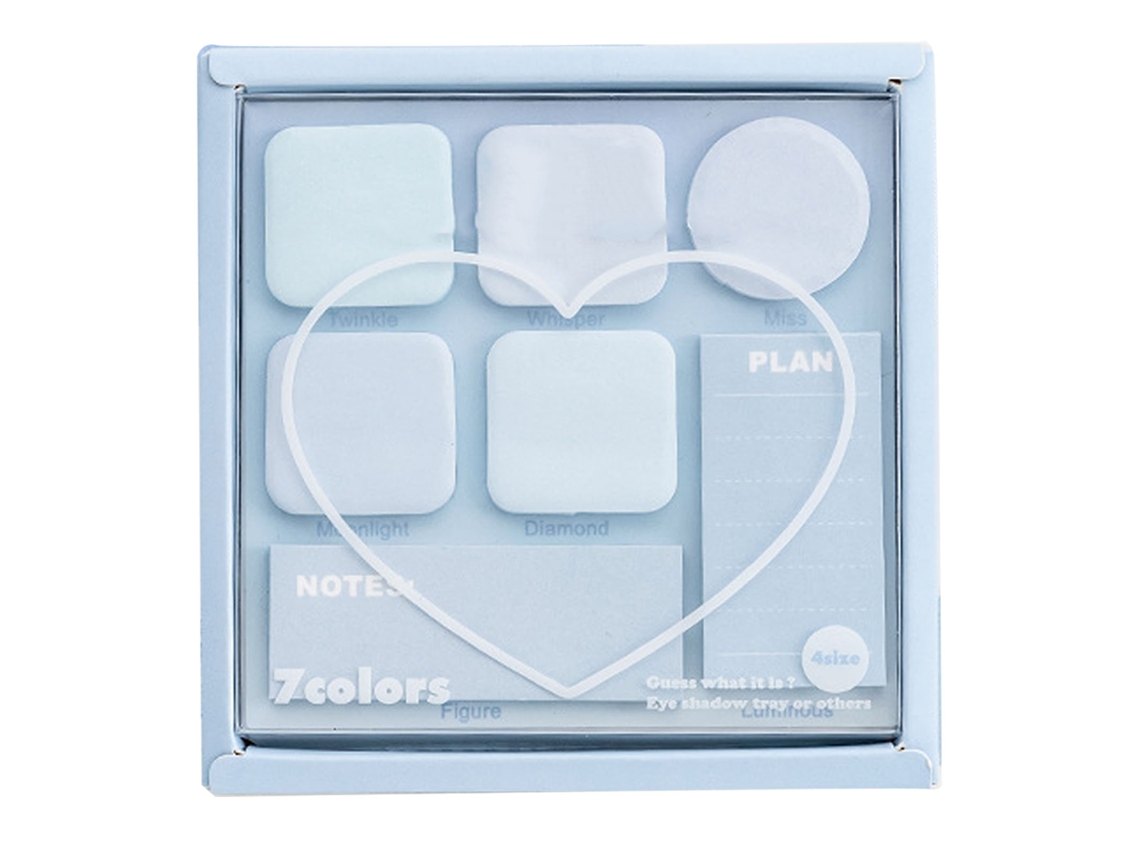 Paleta De Sombras De Papel Colorido Notas Adhesivas Mini Pastel Autoadhesivas Para Búsqueda Y Comparación Blue Mood
