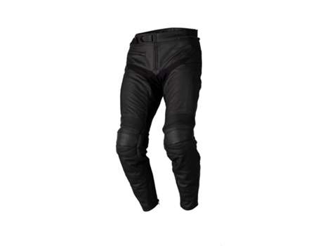 Pantalones de Hombre para Motociclismo RST Cortos Cuero Ce Piel Negro (L)