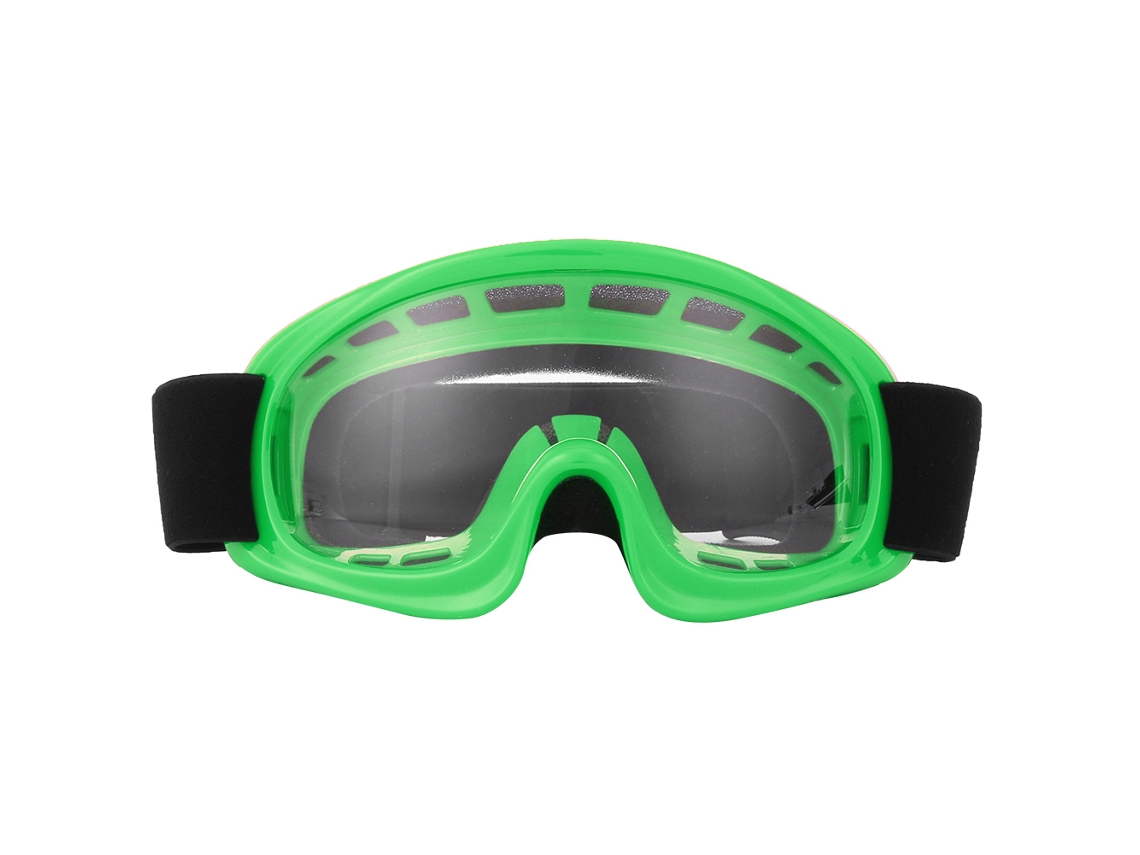 Gafas de moto, ciclismo y esquí para niños: resistentes al viento y a los impactos (verdes)
