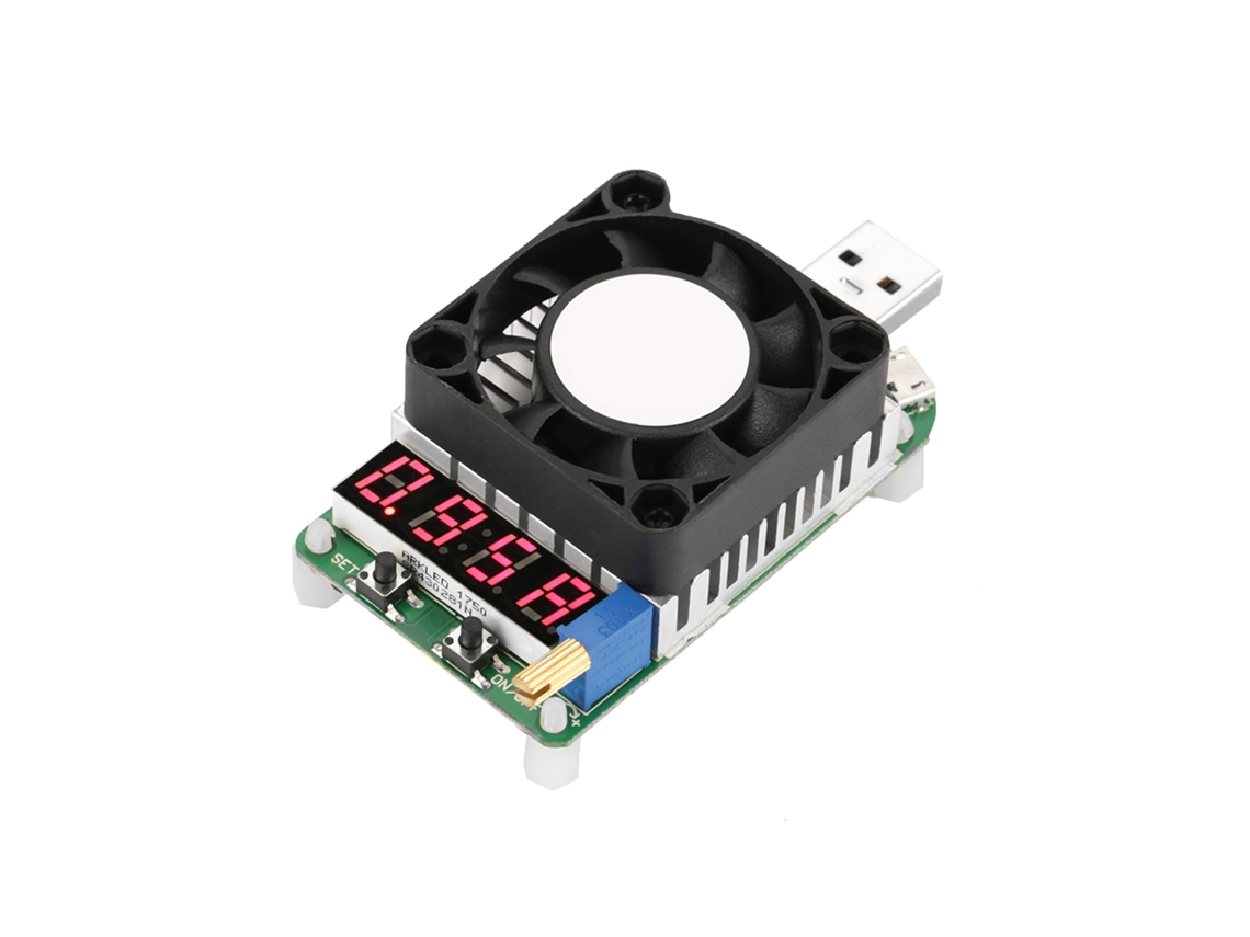 Probador De Baterías Con Carga Eléctrica Usb Ld25 Con Resistencia Ajustable Y Pantalla Digital.