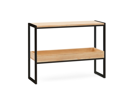 Consola BOX FURNITURE iCub (Negro - Madera y Acero - 120 x 32 x 75 cm)