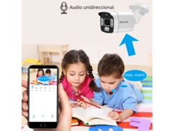 Cámara IP Mdug 4k de 4 MP para exteriores, impermeable, CCTV, con detección de movimiento de 6 mm