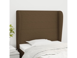 Cabecero Con Orejas De Tela Gris Claro 103x23x118/128 Cm