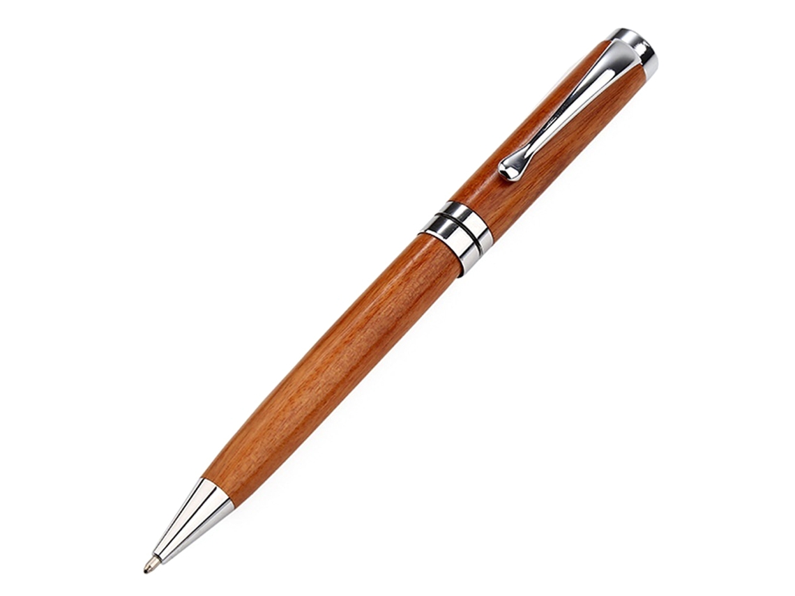 Bolígrafo Retráctil De Madera Con Mecanismo Giratorio Para La Escuela, La Oficina Y Los Negocios - 1 Unidad, 14 Cm, 15 G