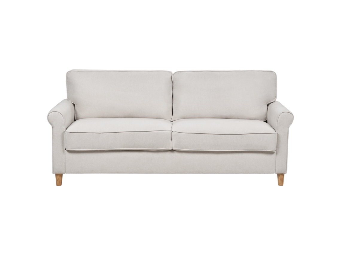 Sofá de 3 plazas BELIANI Ronneby de Poliéster Beige 190x78x88