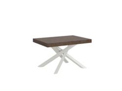 Mesa Extensible 130/390x90 cm Volantis Patas Blancas Nogal Itamoby