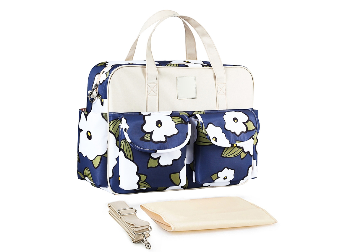 Bolso Cambiador Portátil Island Baby Con Múltiples Bolsillos Y Diseño Elegante.