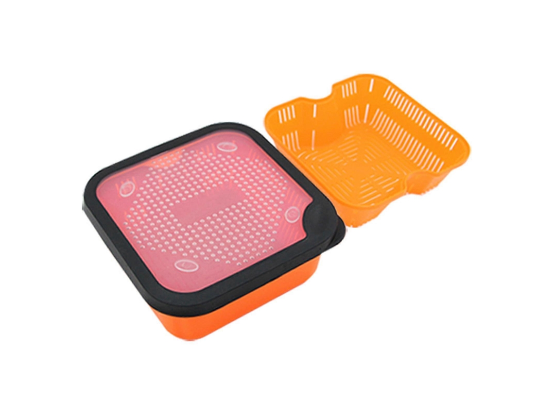 Soporte ventilado de alta resistencia para cebo vivo, ideal para pesca en agua dulce, gusanos y lombrices. Rosewell.