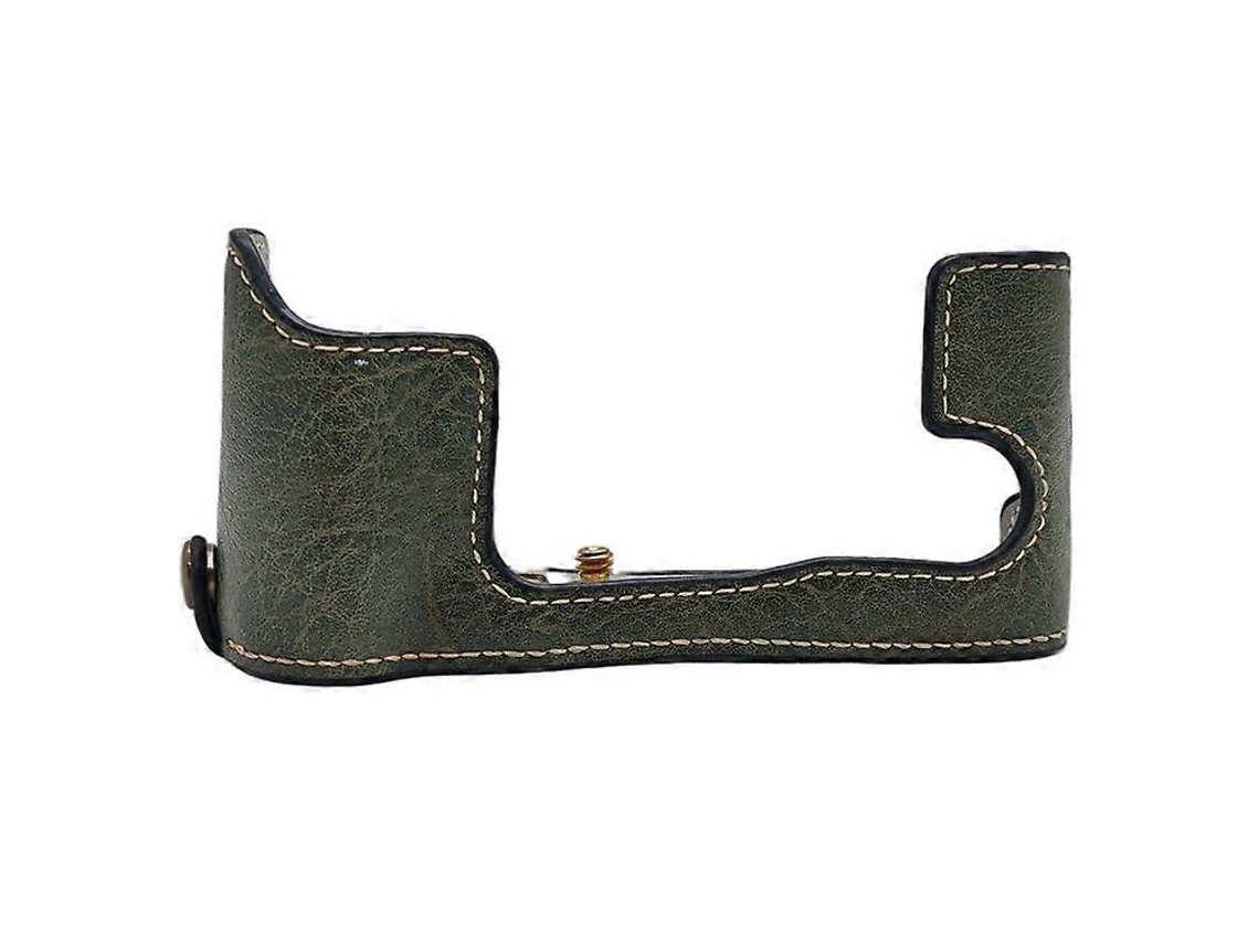 Compatible con Fujifilm X T30 II / X T30 / X T20 / X T10, Estuche inferior de cuero con ranura para batería Facpoet