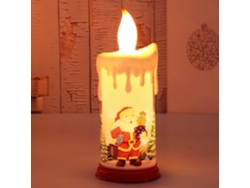 Vela Led Sin Llama, Vela Navideña Con Llama Simulada, Vela De Papá Noel Y Muñeco De Nieve A Pilas - Papá Noel B