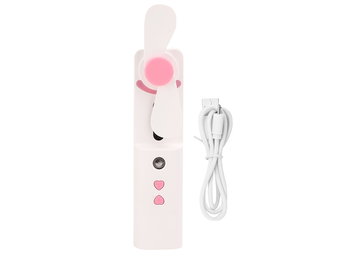 Atomizador USB nano portátil, máquina de pulverización hidratante con ventilador rosa BRILVIBERA