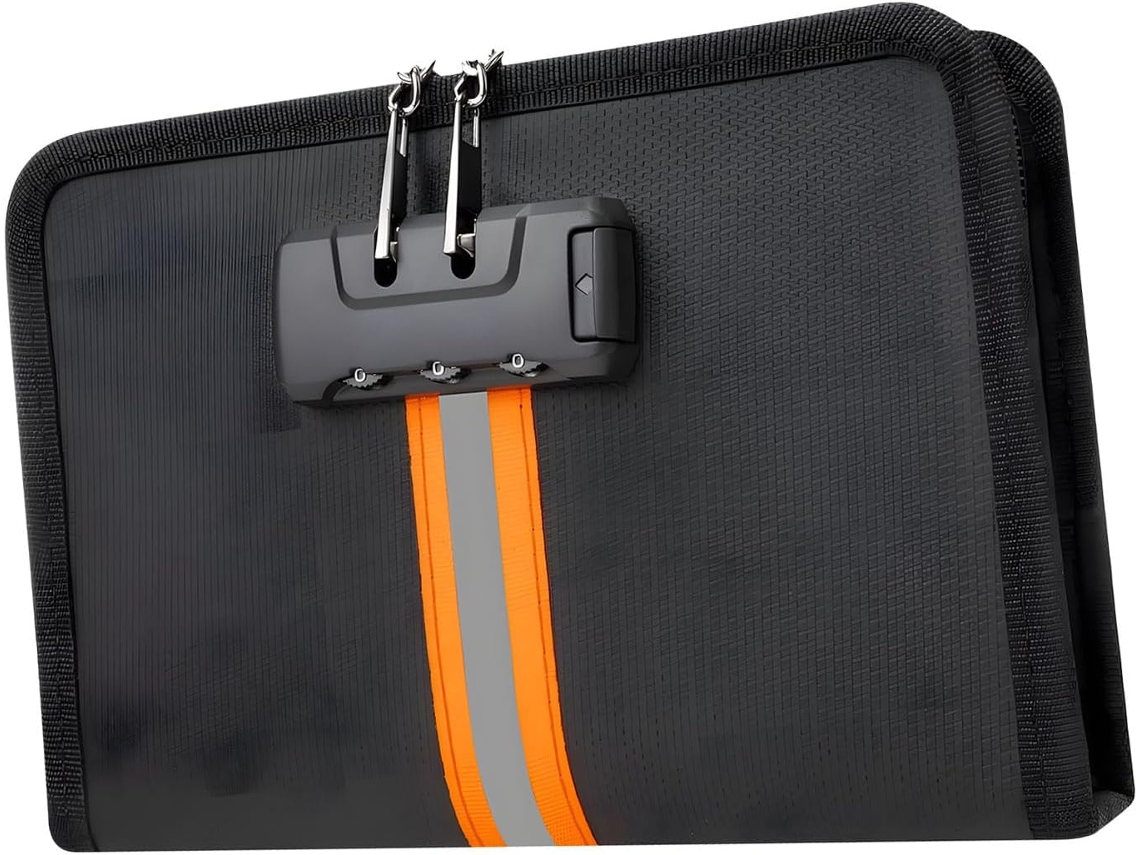 Bolsa De Archivo Delgada, Plegable E Ignífuga Con Costuras Reforzadas.