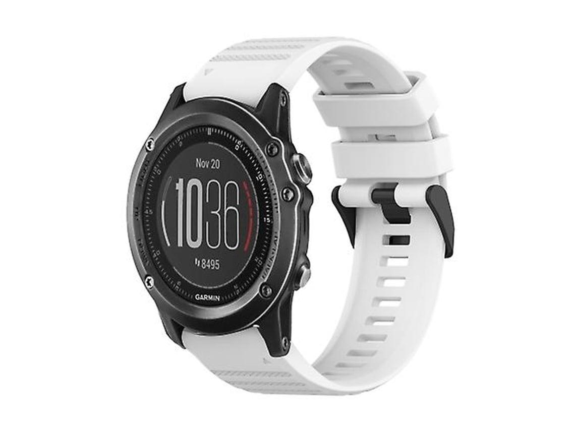 Correa para reloj Garmin Fenix ​​3 HR de 26 mm, color blanco, de silicona, Ushion