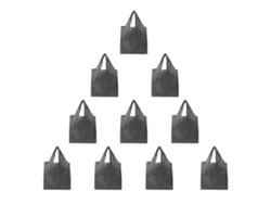 Juego de 10 bolsas de compra grandes reutilizables para hombres y mujeres, plegables, de poliéster, para cocina, supermercado, ligeras GOKOCO
