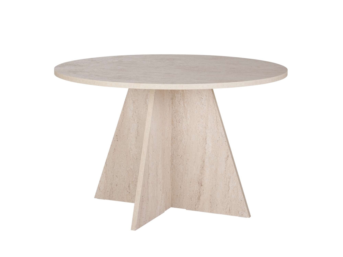Mesa de comedor de madera Virella 120 x 120 x 75 cm Travertino Hanah Home