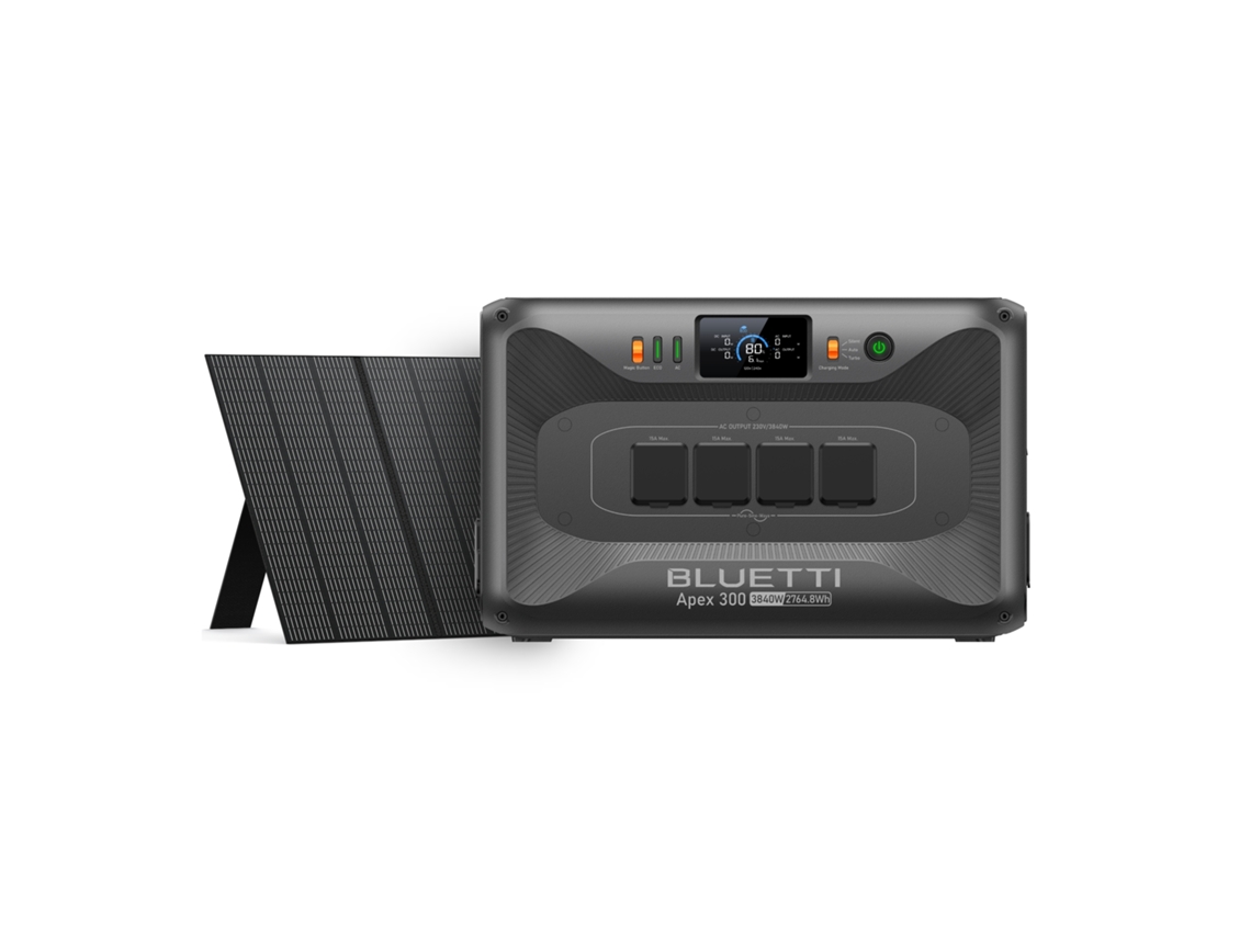 Estación de energía versátil 3.840 W 2.764,8 Wh Bluetti Apex 300 con Panel Solar PV350 de 350 W