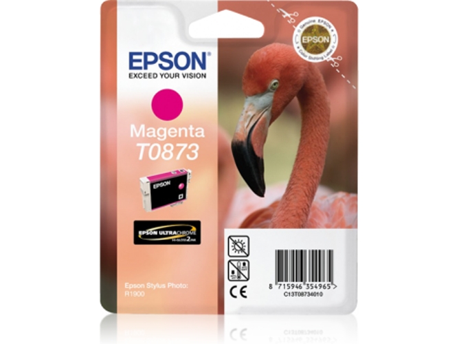Cartucho de tinta original EPSON, T0873, Flamenco 11,4 ml , Magenta, C13T08734010
