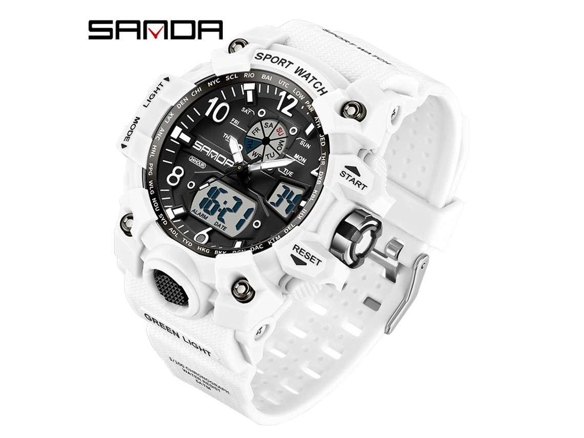 Reloj Deportivo Multifuncional Luminoso, Moderno Y A La Moda (blanco para Mujer)