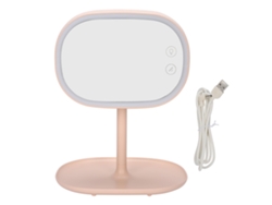 Rebe-espejo De Maquillaje Con Luz Led Portátil Cargable Usb Lámpara De Mesa Para Dormitorio Y Residencia