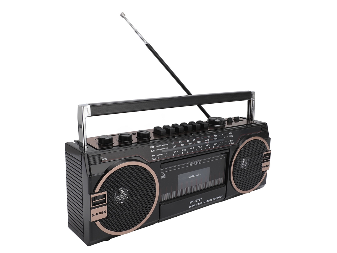 Reproductor De Cassette Am Fm Sw Radio Bluetooth Grabadora De Cinta Usb Aux Conector Eu 220v