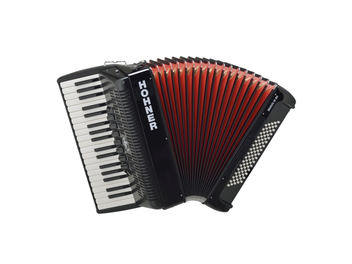 HOHNER acordeao bravo III 80 baixos black