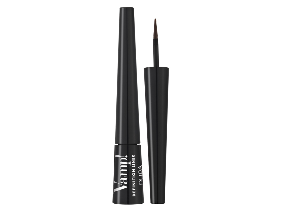Delineador Líquido En Pincel Pupa Milano Vamp! Tono 200 Marrón, 2.5 Ml