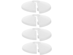 Juego de 4 tapas para bridas de plomería, placas decorativas para tuberías, tapas triangulares Gokoco