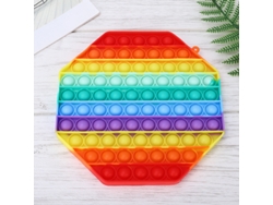 Juguete sensorial de burbujas para dedos, cuadrado y redondo, arcoíris, grande, 20 cm, regalo para niños, Mdug