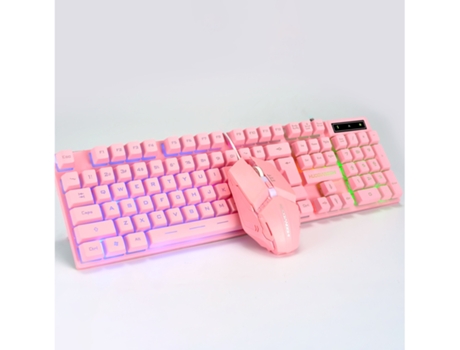1 Juego de Teclado con Cable Ergonomía Luminoso Antideslizante Profesional Respuesta Rápida Mecanografía Iluminación Colorida Computadora USB Gamin...