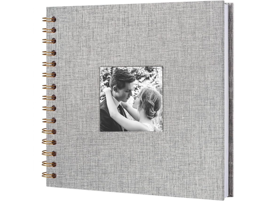 Álbum De Fotos Diy De 8 Pulgadas, Papel Kraft Rígido Para Cumpleaños Y Bodas (20 Hojas/gris) Gertiz