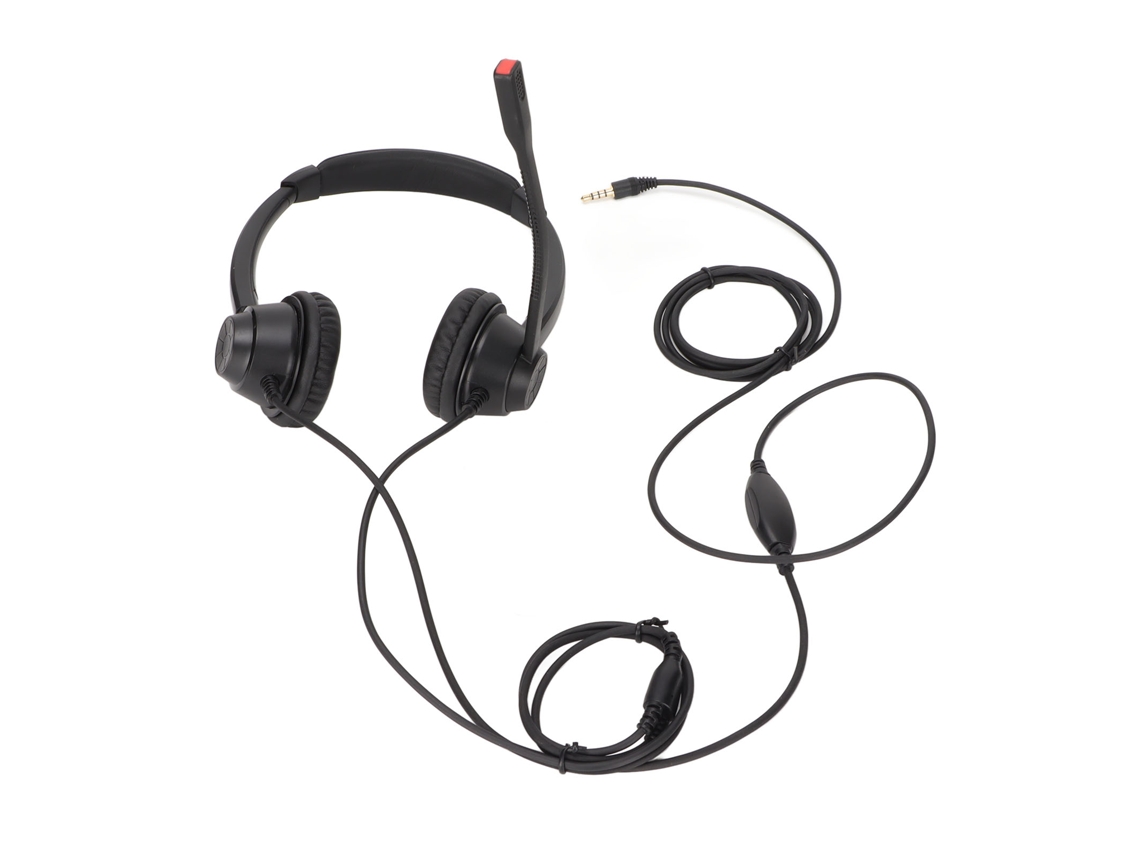 Auriculares Con Micrófono Cancelador De Ruido Que Admiten Ajuste De Volumen Del Altavoz 3.5mm Business
