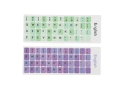2pcs Adesivos De Teclado Em Inglês Coloridos Com Revestimento À Prova D'água E Poeira Material Pvc Para Laptop E Pc