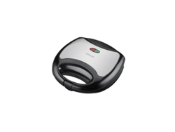 Sandwichera eléctrica de 750 W con placas antiadherentes Sokany KJ-102 Marrón + Plateado