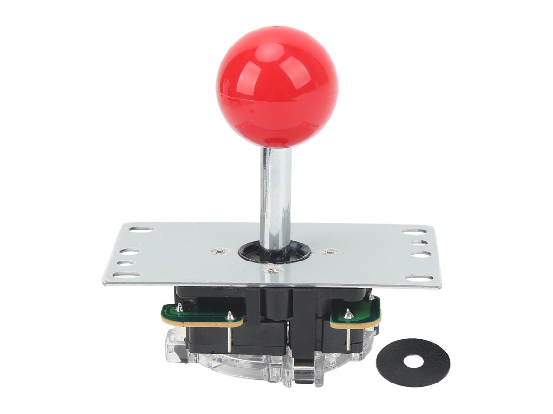 Joystick Arcade Para Juegos De Lucha, Piezas De Repuesto, Placa De Circuito Con Cabezal De Bola Rojo.