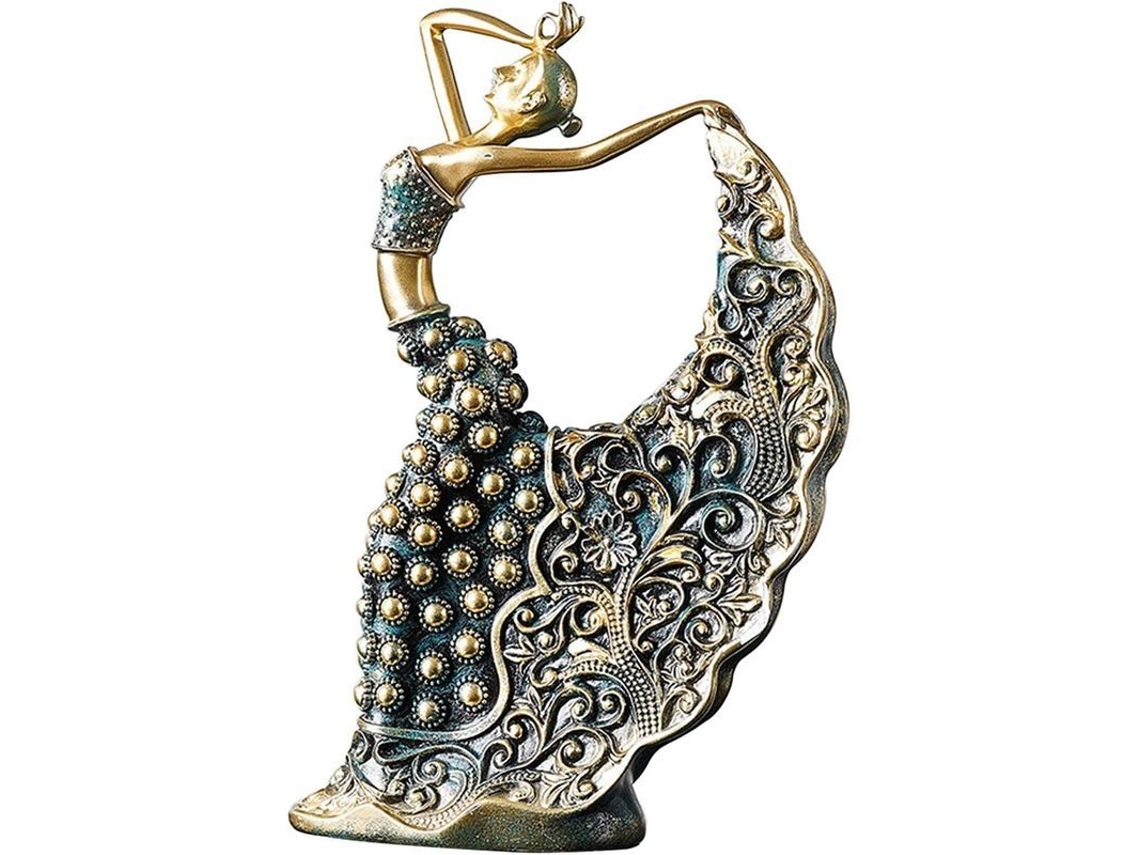 Figura Romántica De Bailarina Pavo Real, Estatua De Resina, Decoración Artística Para El Hogar Y Regalo.