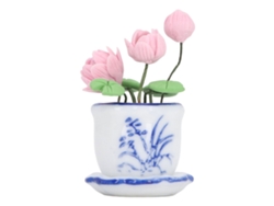 Flor En Miniatura En Un Jarrón Para Casa De Muñecas A Escala 1:12 - Exquisita Para Decoración Y Juegos De Rol.