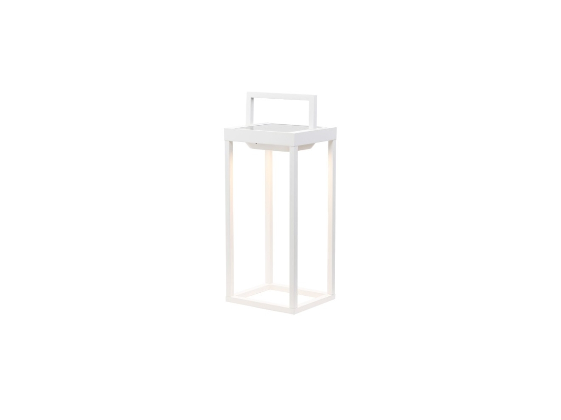 Farol solar de 2 LED, 37,3 cm, 2 W, lámpara de pared y de mesa con batería y sensor crepuscular, color negro Zafferano