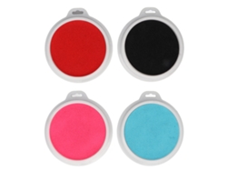 Sello de tinta portátil, redondo y lavable, a base de agua, ideal para niños y manualidades.