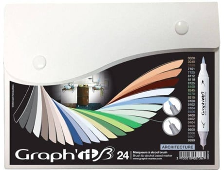 Set 24 Marcadores GRAPH'IT Arquitectura 0.5 mm