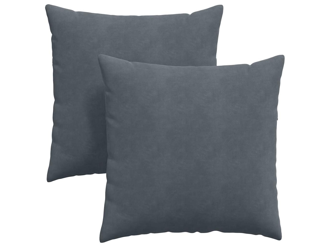Cojines para sofá (2 unidades) - Gris oscuro, 80 x 80 cm, HARLANV1
