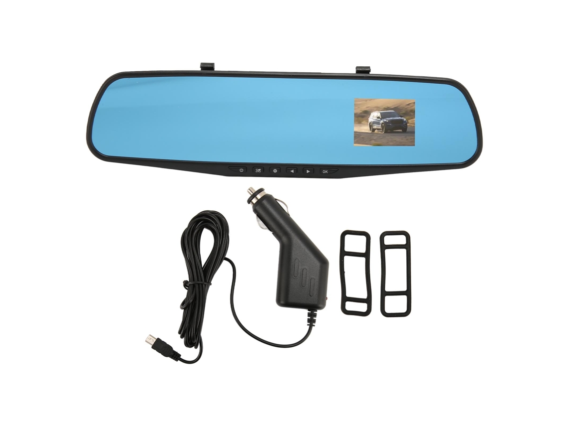 Espejo Retrovisor Con Cámara Frontal Y Grabadora De Video Full Hd 1080p De 2.4 Pulgadas Para Automóvil, Camión Y Suv.