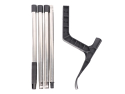 Herramienta De Limpieza De Canaletas De Techo De Aluminio Y Plástico Con Barra De Extensión De 60 Cm A 2,5 M.