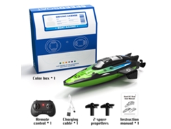 Mali barco de Controle Remoto 2.4g Impermeável Recarregável para Piscinas e Lagos Mini Barco de Stunts para Crianças Adultos Preto