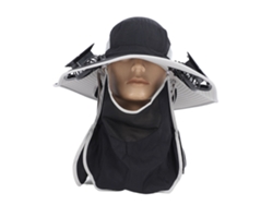 Gorro solar con carga eólica USB, negro
