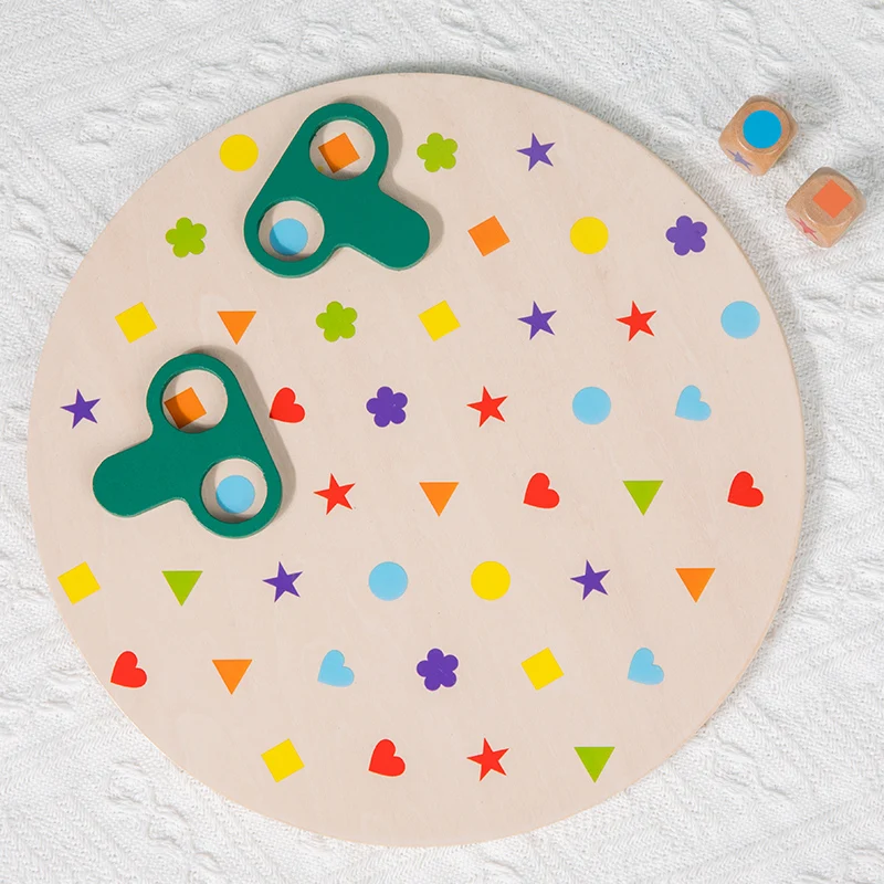Tablero De Juego Montessori Para Emparejar Colores Y Formas, Entrenamiento De La Concentración.