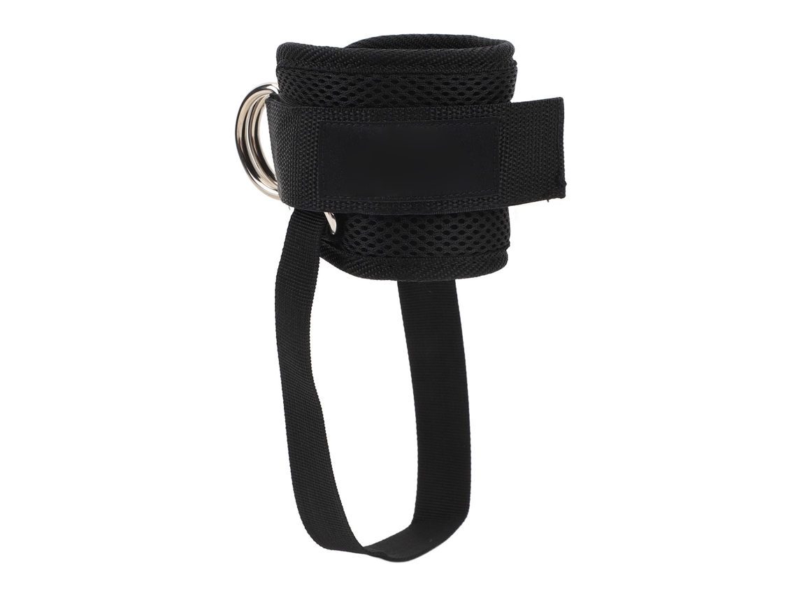 Cinturón De Tobillo Ajustable Para Máquina De Cables, Versátil Y Seguro Para Entrenamiento En Gimnasio, Negro.