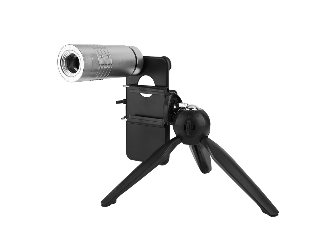 Lupa Telefónica Con Lente Telescópica De Zoom Óptico 15x Para Iphone 6/6 Plus Plata