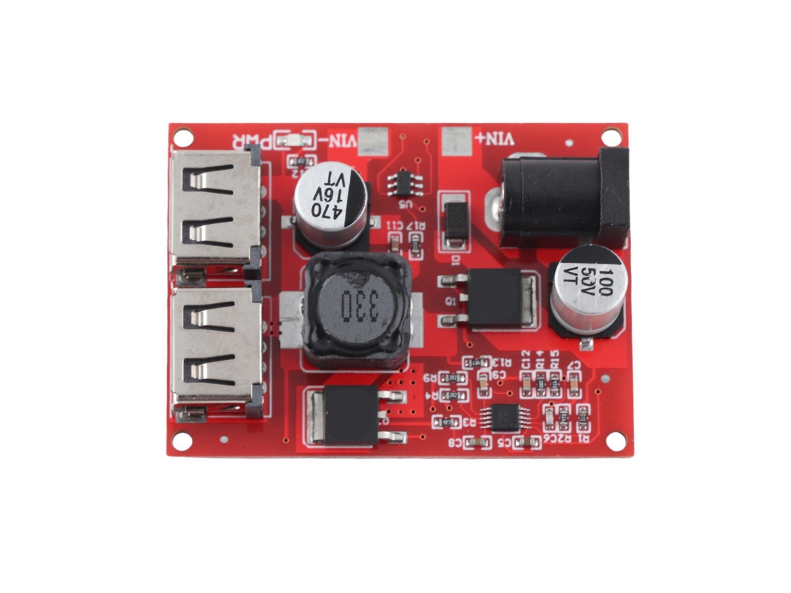 Módulo De Fuente De Alimentación Regulada Reductora De 9v/12v/36v A 5v 3a Con Doble Salida Usb Para Carga De Automóviles