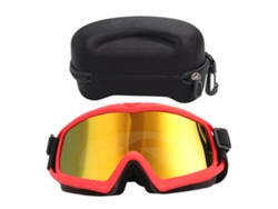2026-gafas De Sol Para Perros Antiviento Antipolvo Protección Uv Ajustables Para Esquí Ciclismo Viajes Marco Rojo Lentes Rojas